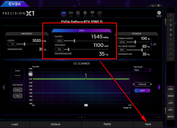 EVGA Precision X1使用方法1